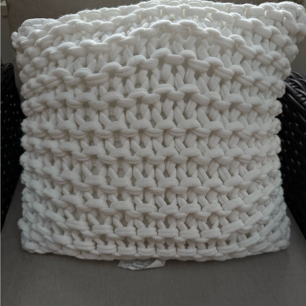 Threshold Chunky Knit Off White Throw Pillow 20x20